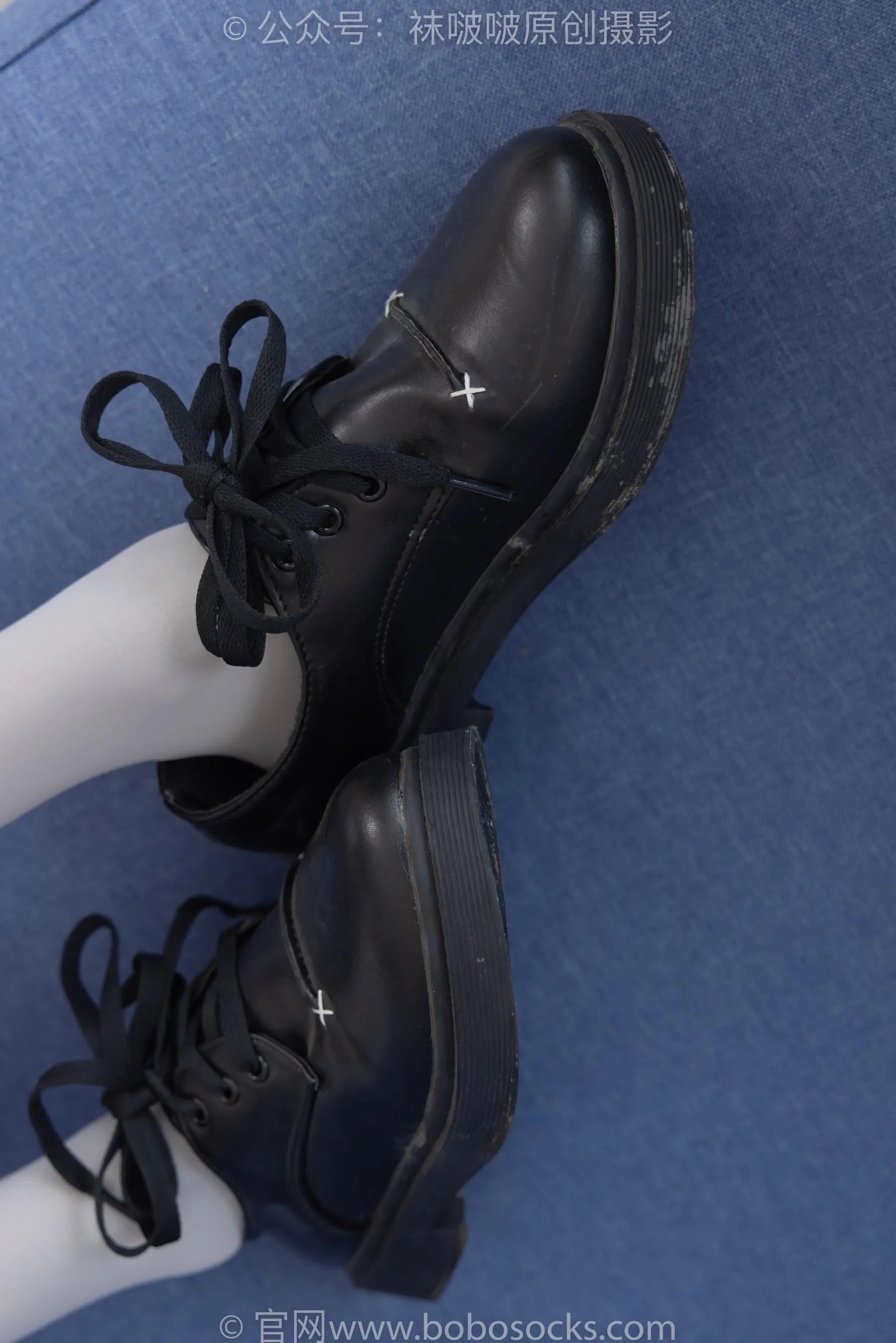 [BoBoSocks袜啵啵]NO.213 稚予-黑皮鞋、厚灰丝 [87P]插图4